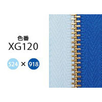 YKKメタルファスナー コンビ ゴールド 玉付スライダー NO.3 20cm　止め　ラベル付3MGC-20COMB_XG1201セット20本（直送品）