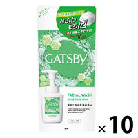 GATSBY（ギャツビー）フェイシャルウォッシュ アクネケアホイップ 詰め替え 130ml 10個 マンダム