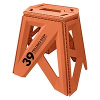 トレードワンセノ・ビー ソリッドLG 高さ39cm 折り畳み踏み台 耐荷重100kgオレンジ 307711個