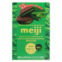 明治 リッチチョコサンド抹茶 4902777074078 6枚×10個（直送品）