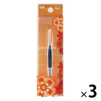 プリコスメ オシャレ毛抜き 3個 貝印