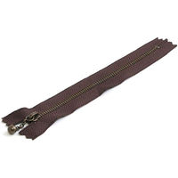 YKK Y.K.K 玉付ファスナー 25cm 10本入 こげ茶 3GKB25-570 1セット(10本入/5袋セッ（直送品）