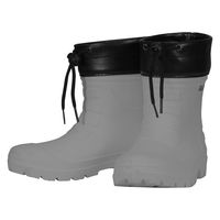 カジメイク エアーラバーブーツ ショート 半長靴 グレー XL 27.5-28cm 1足 6435