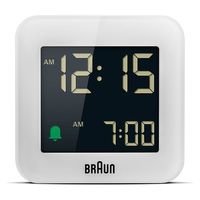 BRAUN ブラウン 置き時計 Digital Alarm Clock WHITE BC08W 1個（直送品）