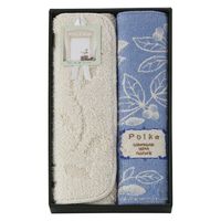 尾崎 ポルカ　パリシェバスマット２枚セット ブルー 094318BL 1箱（直送品）