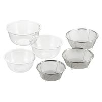 ヨシカワ レンジ対応ボウル&ザル6点セット 4003070 1箱（直送品）