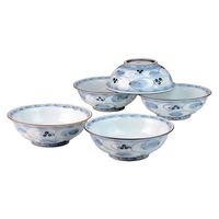 西日本陶器 波佐見焼 点彩うず紋 多用鉢5客揃 1箱（直送品）