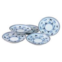 西日本陶器 波佐見焼　点彩うず紋　六寸皿５枚揃　1箱（直送品）