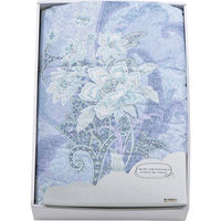 西川 羽毛肌掛けふとん ブルー 4S3305N85-03BL 1箱（直送品）