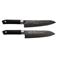 佐竹産業 濃州孫六作 黒打和包丁2本セット A-80R 1箱（直送品）