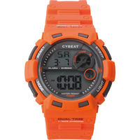 サン・フレイム １０気圧デジタル腕時計 オレンジ ACY14-OR 1箱（直送品）