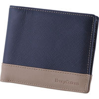 田村駒 ヘンリーコットンズ メンズ二つ折り財布 ブラック HC-W0002BK 1箱（直送品）