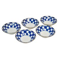 マルヒ肥田陶器 かやめ市松　小鉢５個組 MC1925-6 1箱（直送品）
