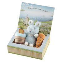 白や バニーズバイザベイ ミニうさぎ・ラトル・ハンドタオル ギフト ブルー OBBB-030BLU ミニうさぎギフト 1箱（直送品）