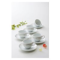 ミスターボス カラードシルキー　コーヒー碗皿５客セット SYAー013 1箱（直送品）