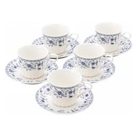 東秀陶器 トリノ コーヒー碗皿5客セット TSTー045 1箱（直送品）
