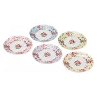 東秀陶器 ピュアローズ　プチケーキ皿５枚セット Tー1057 1箱（直送品）