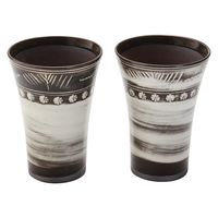東秀陶器 古代三島 ペア焼酎カップ Tー2650 1箱（直送品）