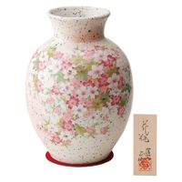 山治陶苑 志野　８号花瓶　桜紅葉 YJ14ー01 1箱（直送品）