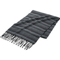 ゆうわ エドマイスター ボーダー柄マフラー 黒 YMDー5303ー11 1袋（直送品）