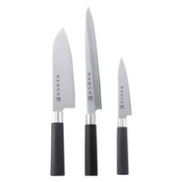 佐竹産業 濃州孫六作 料理包丁3本セット(和式丸柄) 50W 1箱（直送品）