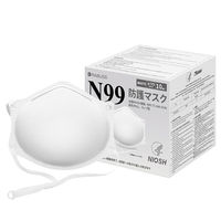 RABLISS N99防護マスク 10枚入 小林薬品 KO336 しめひも調整可 医療用 男女兼用 不織布 立体（直送品）