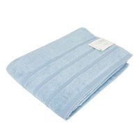 林 大判バスタオル エーゲ海産コットン ベイカラー ブルー(青) LH700501 1セット(1枚×4)