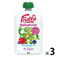 （6カ月頃から）オーガニック ベビースムージー フルッラ ベビーフルーツ アップル・ブルーベリー 1セット（1個（100g）×3）
