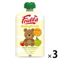 （6カ月頃から）オーガニック ベビースムージー フルッラ ベビーフルーツ アップル・ストロベリー 1セット（1個（100g）×3）