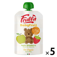 （6カ月頃から）オーガニック ベビースムージー フルッラ ベビーフルーツ アップル・ストロベリー 1セット（1個（100g）×5）