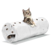 キャットトンネル ホワイト 猫 おもちゃ 猫壱 - アスクル