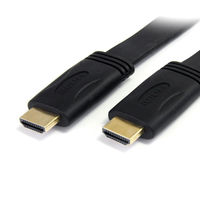 Startech.com 7.6m ハイスピードHDMIフラットケーブル(イーサネット対応) HDMIMM25FL 1本（直送品）
