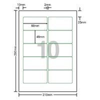 シモジマ MPA4-10JS　ラベル枠印刷タイプ　面付10面　周囲余白　1箱（500シート）（直送品）