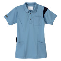 ナガイレーベン 男女兼用ニットシャツ　クラウディブルー　LL JD-3137 1枚（取寄品）