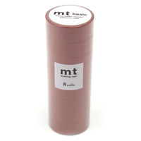 mt マスキングテープ 8P（8巻セット） 赤茶[幅15mm×7m] MT08P553 1個 カモ井加工紙（直送品）