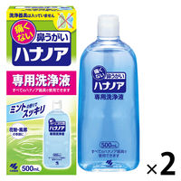 小林製薬 ハナノア 専用洗浄液（洗浄器具なし） 500mL 2箱セット 鼻 