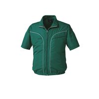 エヌ・エス・ピー KU92220 半袖ブルゾン ダークグリーン 2L KU92220-G90-2L 1着（直送品）