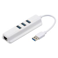 オーム電機 ＵＳＢ３．０　ＧＬＡＮ＆３Ｐハブ０９Ｗ 01-3977 1個（直送品）