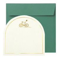 包む 封筒付きカード 自転車と風船 TC0B2 5セット（直送品）