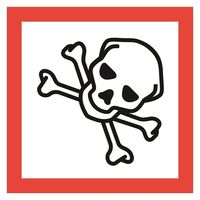 セーフラン安全用品 GHSラベルステッカー 急性毒性(高毒性) 40x40mm 500枚 J2526-M 1巻(500枚入)（直送品）