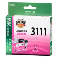 オーム電機 ブラザー（brother）用 互換インク LC3111互換 M マゼンタ 01-3873 1個（直送品）