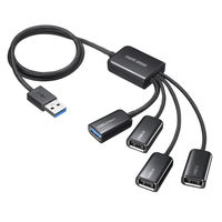 サンワサプライ USB3.2 Gen1+USB2.0 コンボハブ（4ポート） USB-3H436BK 1個（直送品）