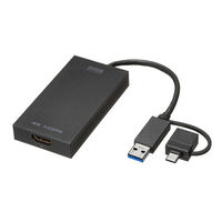 サンワサプライ USB A/Type-C両対応HDMIディスプレイアダプタ(4K/30Hz対応） USB-CVU3HD4 1個