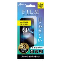 エアージェイ iPhone14 6.1インチ2眼 (13/13Pro兼用) ブルーライトカット フィルム VGF-P22-BL 1枚（直送品）
