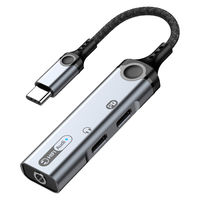 USB Type-C オーディオ変換アダプタ PD60W USB-C×1 Audio×2（USB-C、3.5mm） 1個