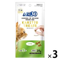 AIM30 猫 カリッとトリーツ ツナ味 国産 25g（5g×5袋）3袋 マルカン キャットフード おやつ