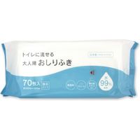 協和紙工 トイレに流せる大人用おしりふき 70枚 03-075 1パック