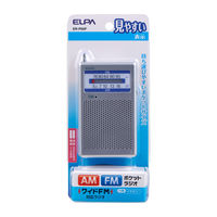 朝日電器株式会社 ＡＭ／ＦＭポケットラジオ ER-P60F 1個（直送品）