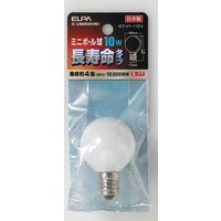朝日電器株式会社 ミニボール球Ｇ４０１０ＷＥ１７Ｗロング G-L8005H(W) 1個（直送品）