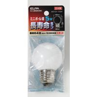 朝日電器株式会社 ミニボール球Ｇ５０５ＷＥ２６Ｗロング G-L806H(W) 1個（直送品）